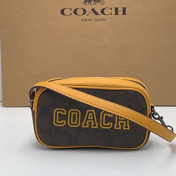 COACH Jamie Wristlet In Signature Canvas With Varsity Motif - Picture 7 of 16